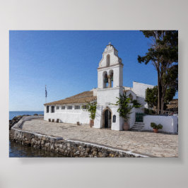 Póster Monasterio de Vlacherna en Corfú