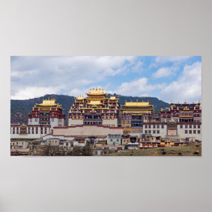 Póster Monasterio Tibetano Songzanlin - Yunnan, China