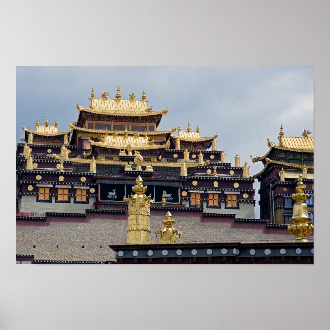 Póster Monasterio Tibetano Songzanlin - Yunnan, China (Frente)