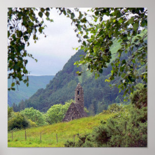 Póster Monasterio viejo en Irlanda