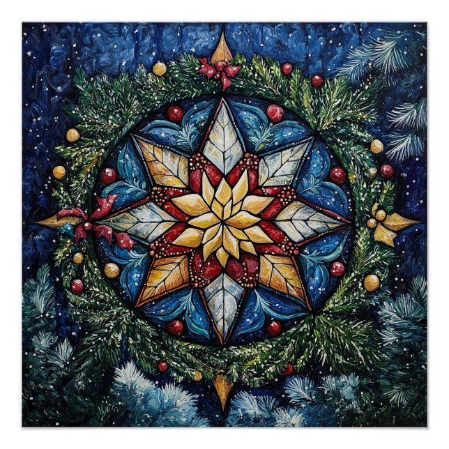 Póster Moncirca - Weihnachtsmandala 12/16 - Download Pos (Anverso)