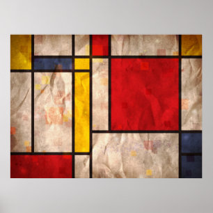 Póster Mondrian Inspired