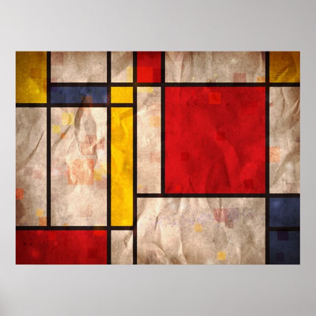 Póster Mondrian Inspired (Frente)