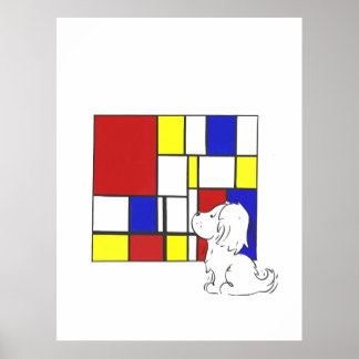 Póster Mondrian Inspired Chamomile
