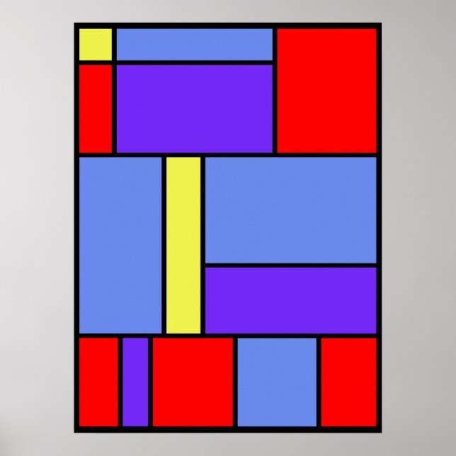 Póster Mondrian nº 482 (Frente)