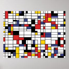 Póster Mondrianesco