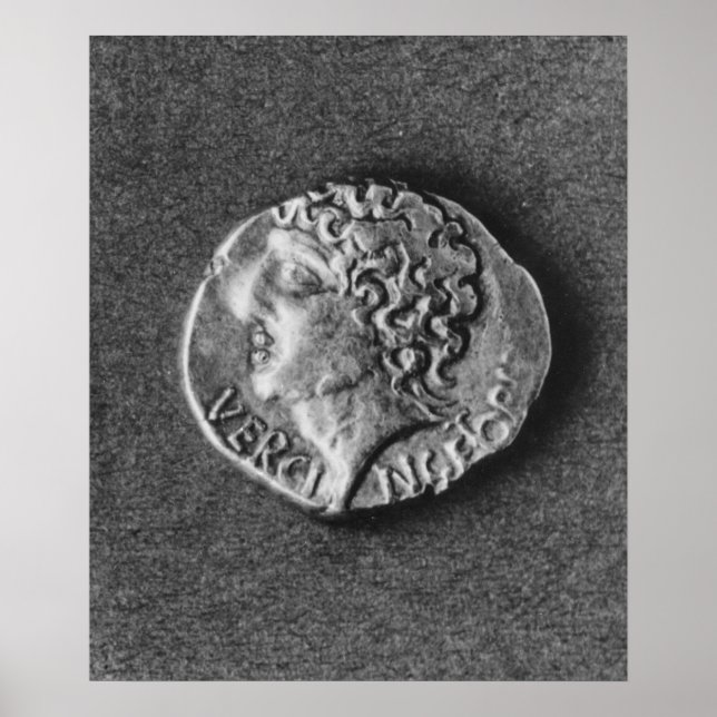 Póster Moneda con efigie de Vercingetorix (Frente)