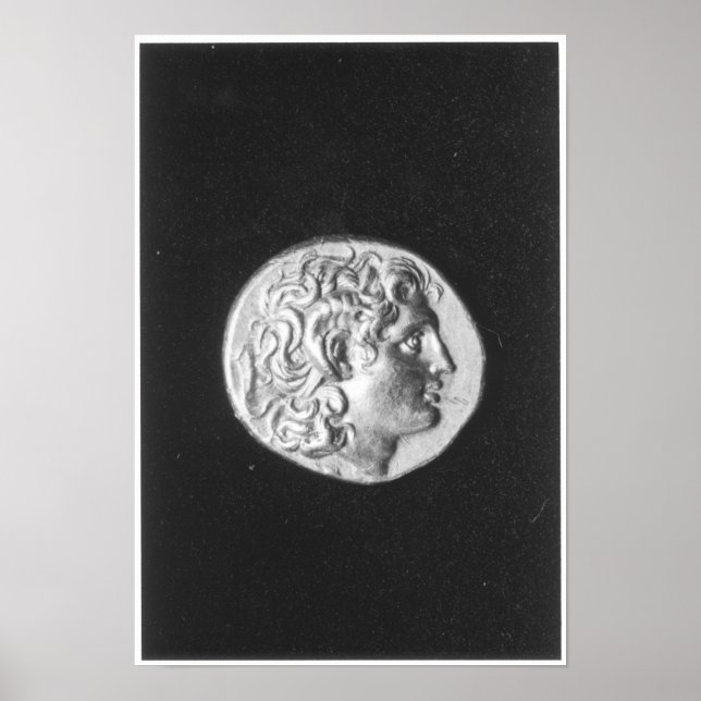 Póster Moneda con la cabeza de Alejandro Magno (Frente)