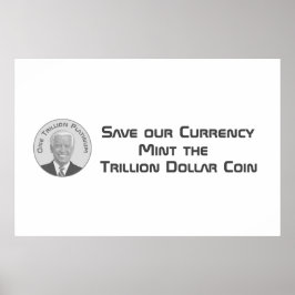 Póster Moneda de platino de un billón de dólares