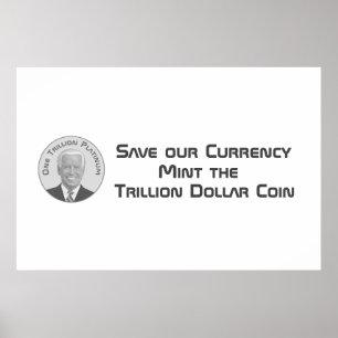 Póster Moneda de platino de un billón de dólares