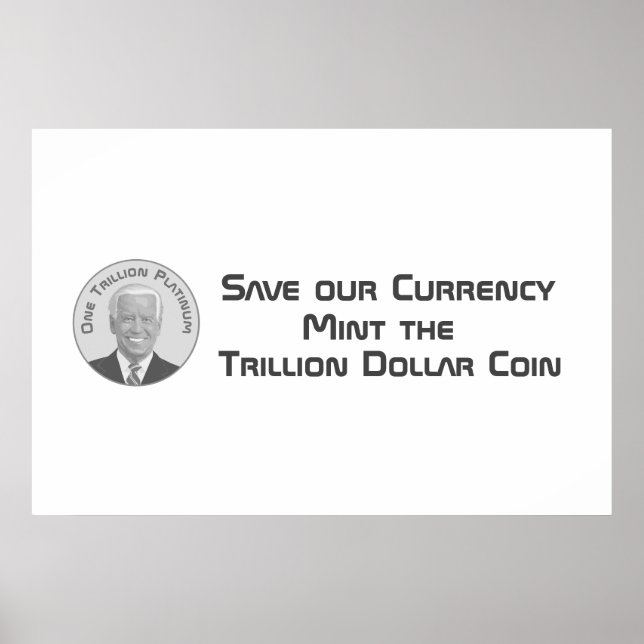 Póster Moneda de platino de un billón de dólares (Frente)
