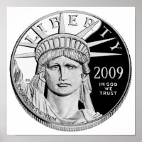 Moneda de prueba de águila platino americana