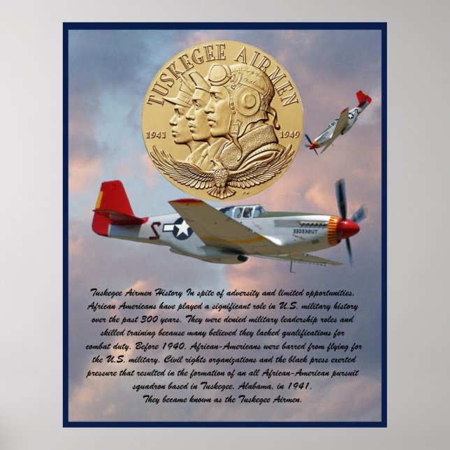Póster Moneda de Tuskegee Airmen (Frente)