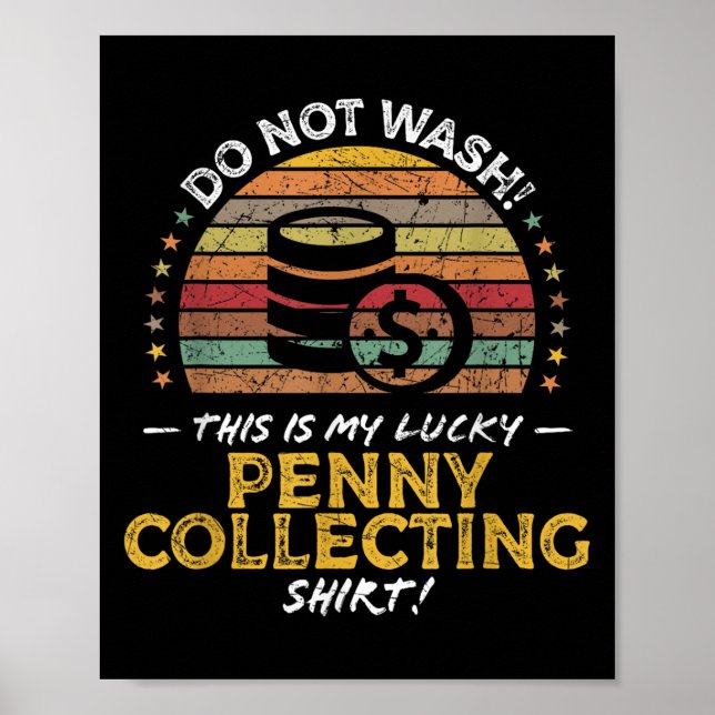 Póster Moneda divertida de Penny Collector que recoge grá (Frente)