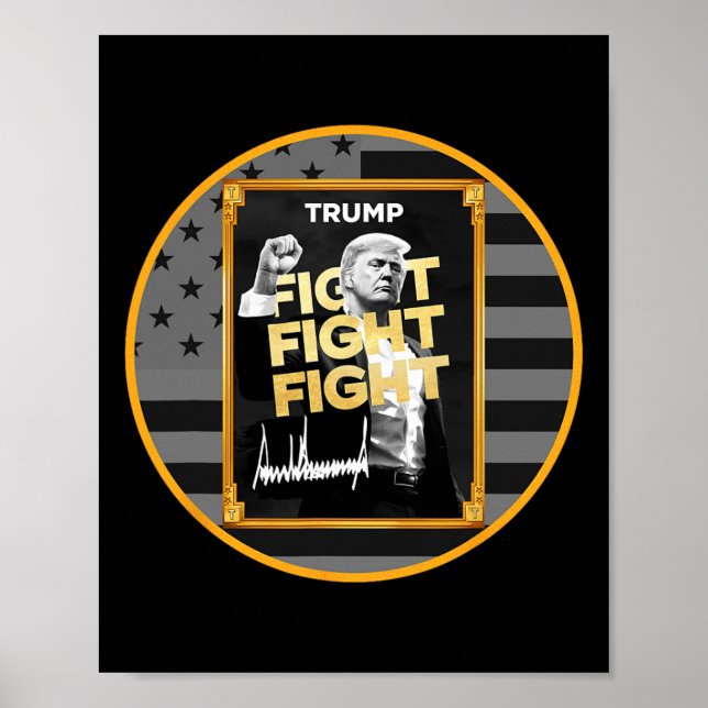 Póster Moneda Meme Criptográfica del Presidente Trump Div (Frente)