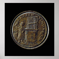 Moneda romana que representa un órgano
