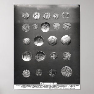 Póster Monedas bizantinas, romanas y de Sassanian
