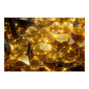 Póster Monedas de carreras doradas