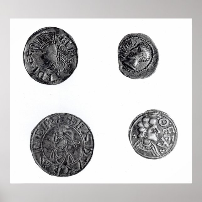 Póster Monedas de Cunobelino o Címbino (Frente)