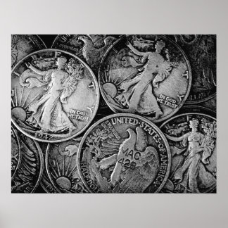 Póster Monedas de libertad a pie