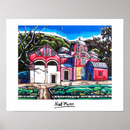 Póster "Monestario serbio en Pec, Kosovo"