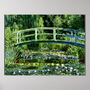 Póster Monet - Agua Lily Pond, verde