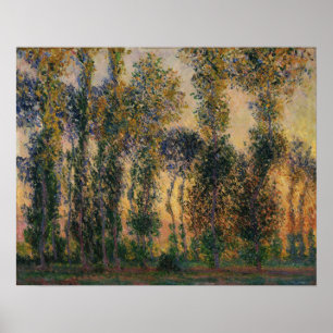 Póster Monet - Álamos en Giverny 1888