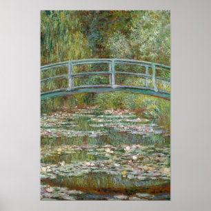 Póster Monet Art Bridge over a Pond of Water Lilies