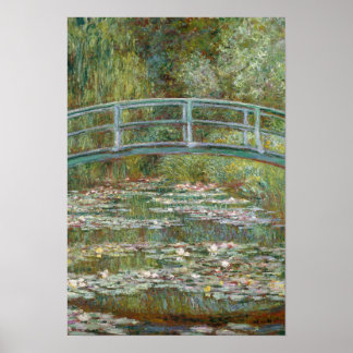 Póster Monet Art Bridge over a Pond of Water Lilies