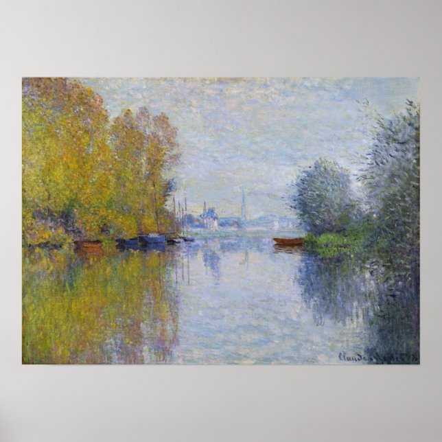 Póster Monet - Automne Sur La Seine Argenteuil 1873 (Frente)