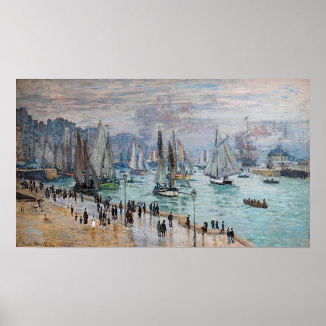 Póster Monet - Barcos pesqueros salen del puerto, Le Havr (Frente)