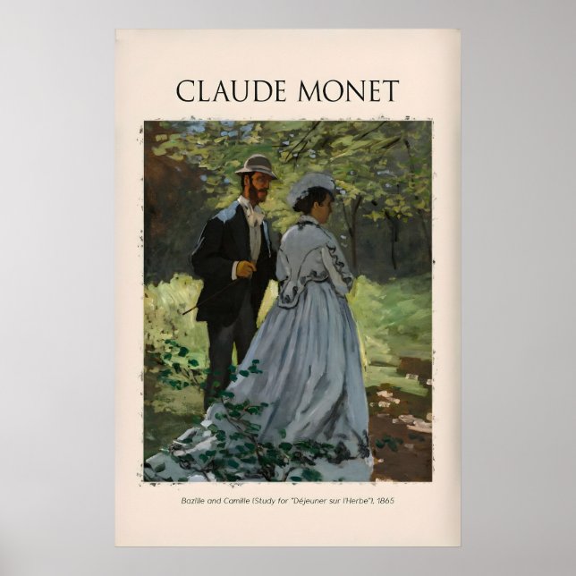Póster Monet Bazille y Camille Déjeuner sur l Herbe (Frente)