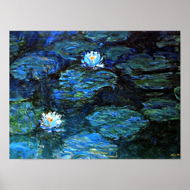 Póster Monet - Blue Water Lilis (Frente)