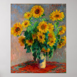 Póster Monet Bouquet de los girasoles