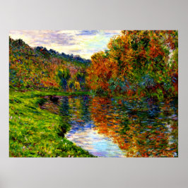 Póster Monet - Brazo de la Jeufosse, otoño