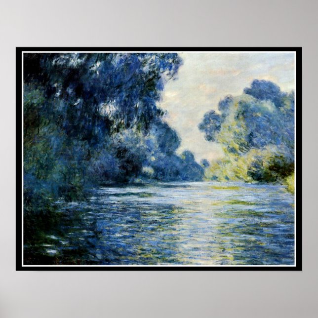 Póster Monet - Brazo del Sena en Giverney (Frente)