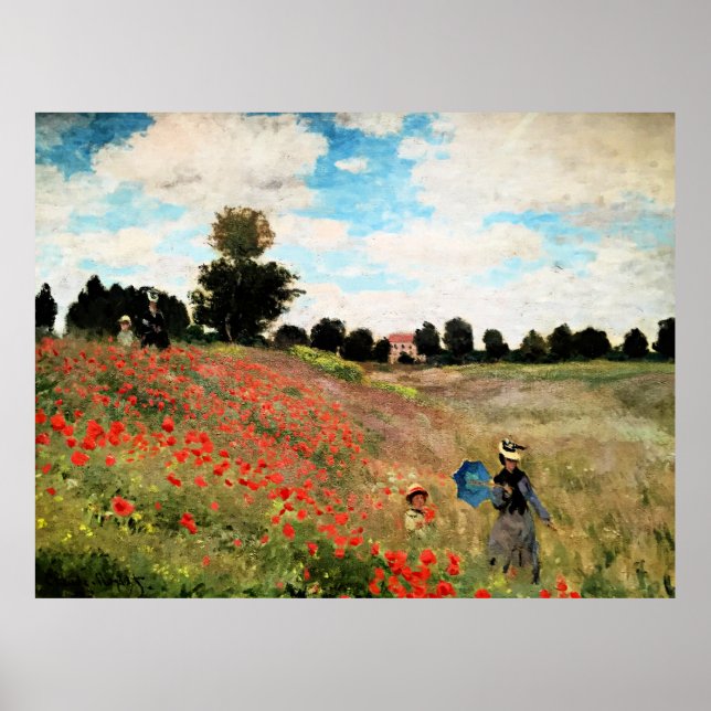 Póster Monet - Cachorros salvajes cerca de Argenteuil, ar (Frente)