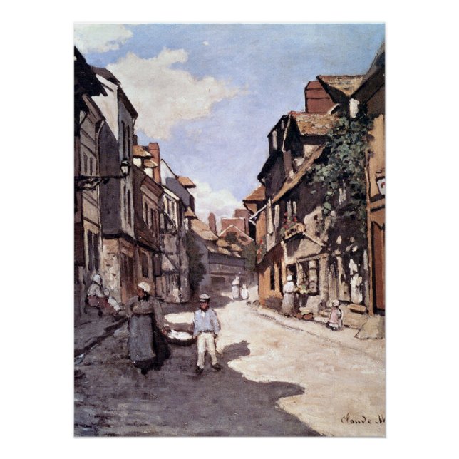 Póster Monet - Calle de Bavolie Honfleur (Anverso)