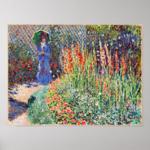 Póster Monet - Cama de flores redondeadas