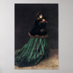 Póster Monet Camille con vestido verde
