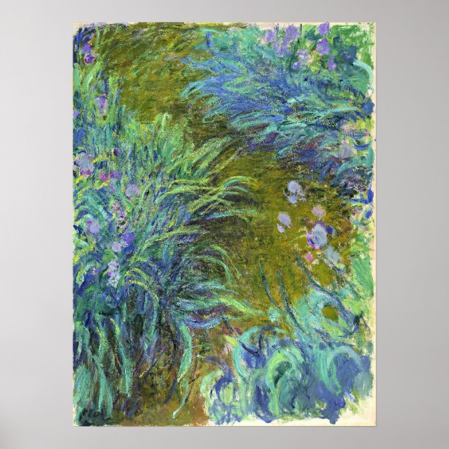 Póster Monet - Camino a través de los Iris 02 (Frente)