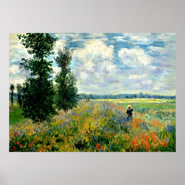 Póster Monet - Campo de amapola, Argenteuil (Frente)