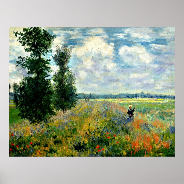 Póster Monet - Campo de amapola, Argenteuil (Frente)