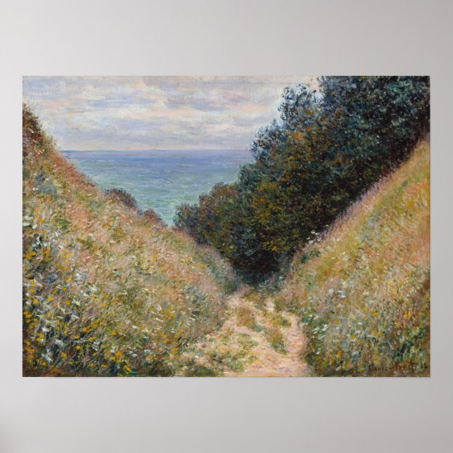 Póster Monet - Carretera En La Cavee Pourville (Frente)