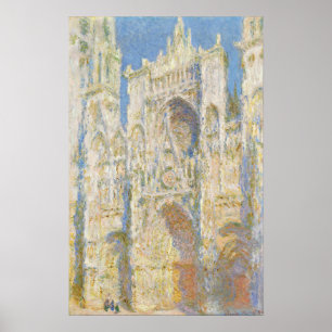 Póster Monet - Catedral de Rouen Fachada Occidental Luz d