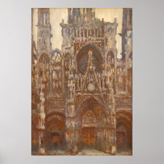 Póster Monet, Catedral de Rouen, Portal Occidental