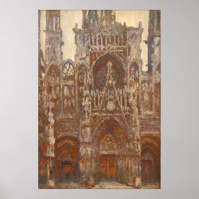 Póster Monet, Catedral de Rouen, Portal Occidental (Frente)