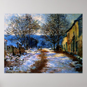 Póster Monet - Efecto de la nieve en Limetz