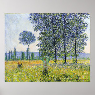Póster Monet - Efecto de Luz Solar Bajo Los Álamo 1887