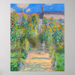 Póster Monet el jardín del artista en Vétheuil